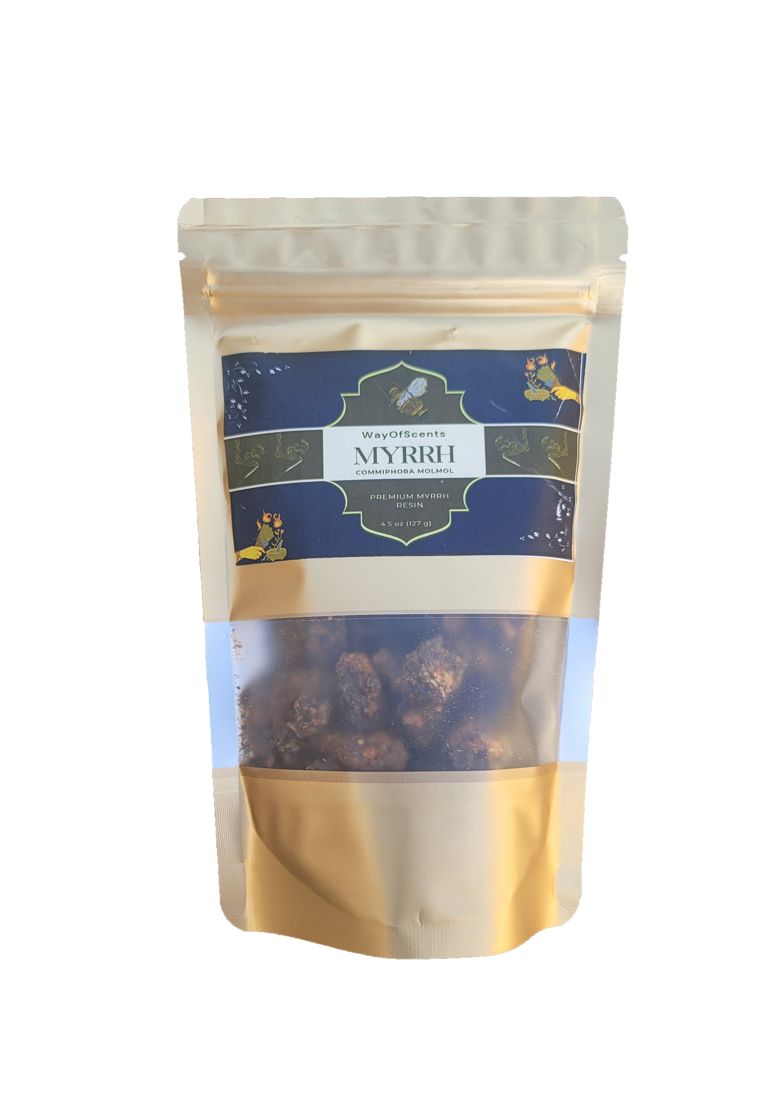 Commiphora Myrrha Molmol - Hand Harvested -  Natural Premium Grade Myrrh from Ethiopian Bale and Somali Regions 4.5 Ounces Net Weight