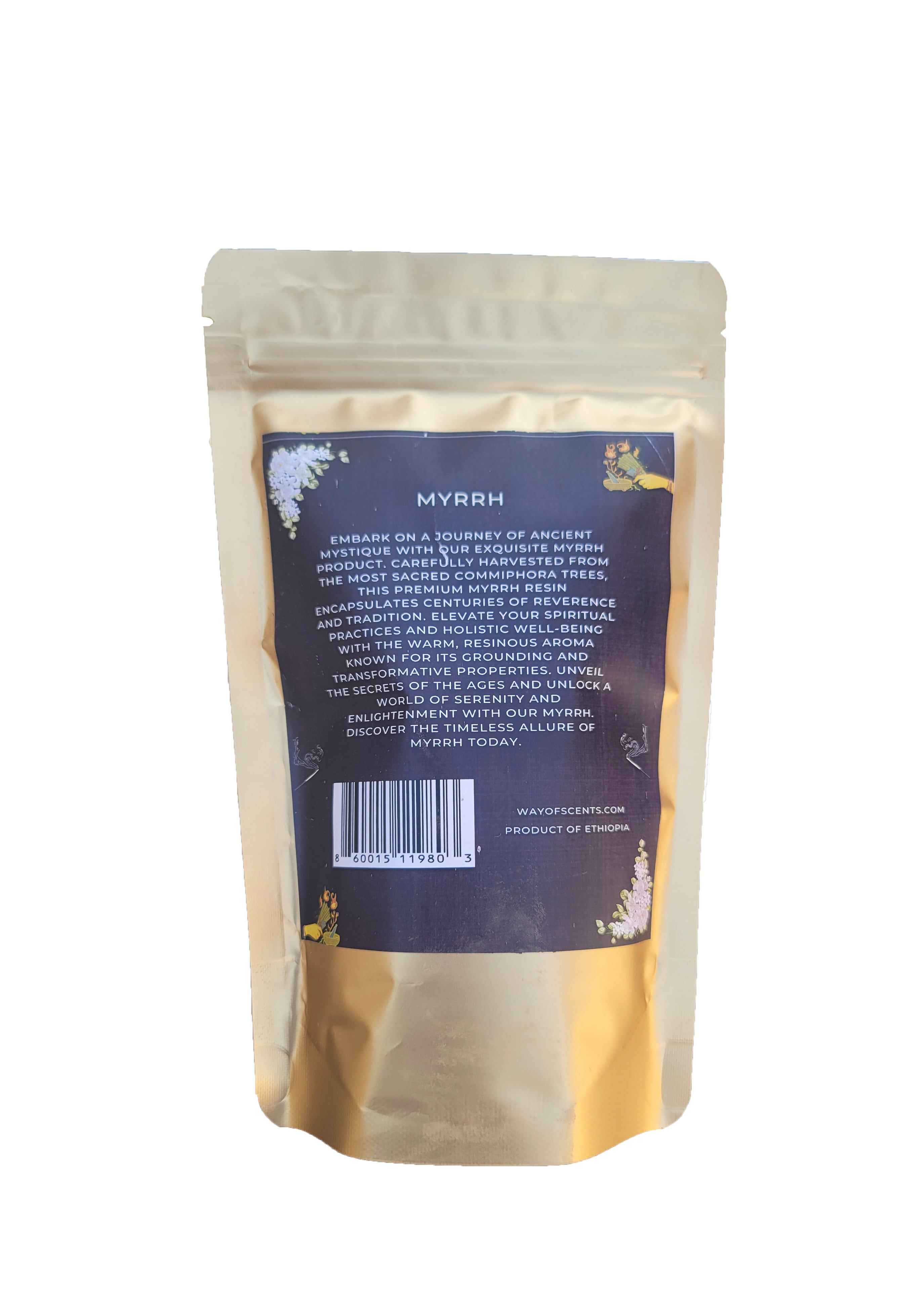 Commiphora Myrrha Myrrh Tree Sap - Aksum Ethiopian Myrrh - Premium Grade A - 100% Natural and Hand Harvested - 4.5 Oz Net Weight