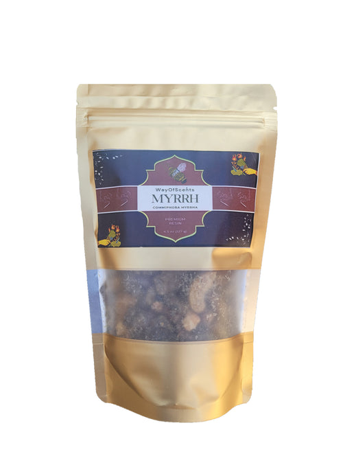 Commiphora Myrrha Myrrh Tree Sap - Aksum Ethiopian Myrrh - Premium Grade A - 100% Natural and Hand Harvested - 4.5 Oz Net Weight